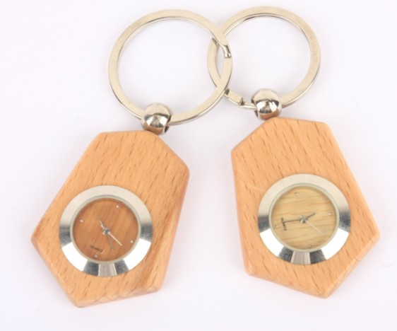 wooden watch keychain