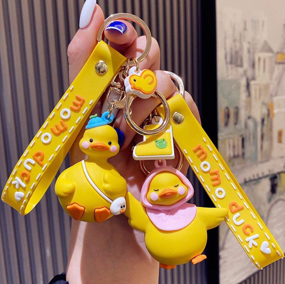 Cute Duck with Hat Keychain