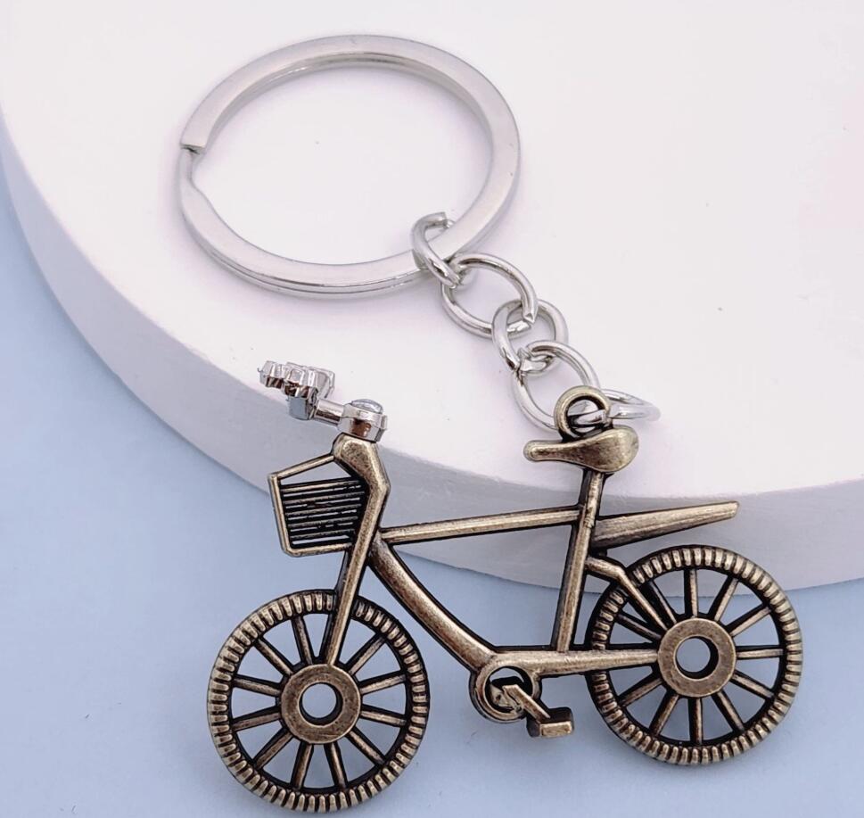 Retro bicycle keychain